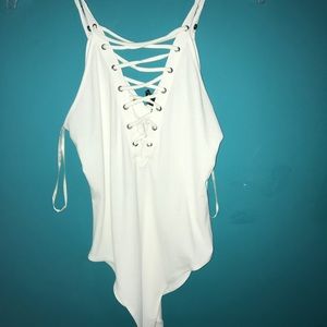 Lace-Up Bodysuit